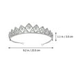 thumbnail image 4 of Boda Novia Corona Hueco Estrellas Diadema Diamante de imitación Banquete Tocado Tocado, 4 of 5