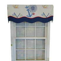 RLF Home Sea Crown Glory 3" Rod Pocket Lining Luxurious and Elegant Window Treatment Valance 50" x 16" Off White