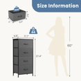 thumbnail image 6 of Atilioo Fabric Dresser Nightstand with 4 Drawer for Bedroom, Storage Organizer Unit, Chest of Drawers for Small Spaces, Gray, 6 of 7