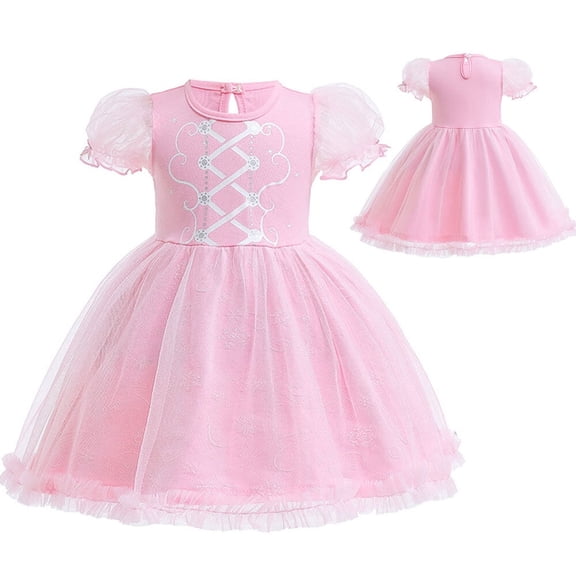 Little Girls Ariel/Aurora Princess Dress Casual Halloween Birthday Tulle Skirt
