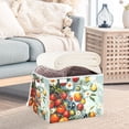 thumbnail image 3 of Yayeee Collapsible Cube Storage Bin with Lid Fabric Closet Decorative Basket with Handles, Red Tomatoes, 3 of 7
