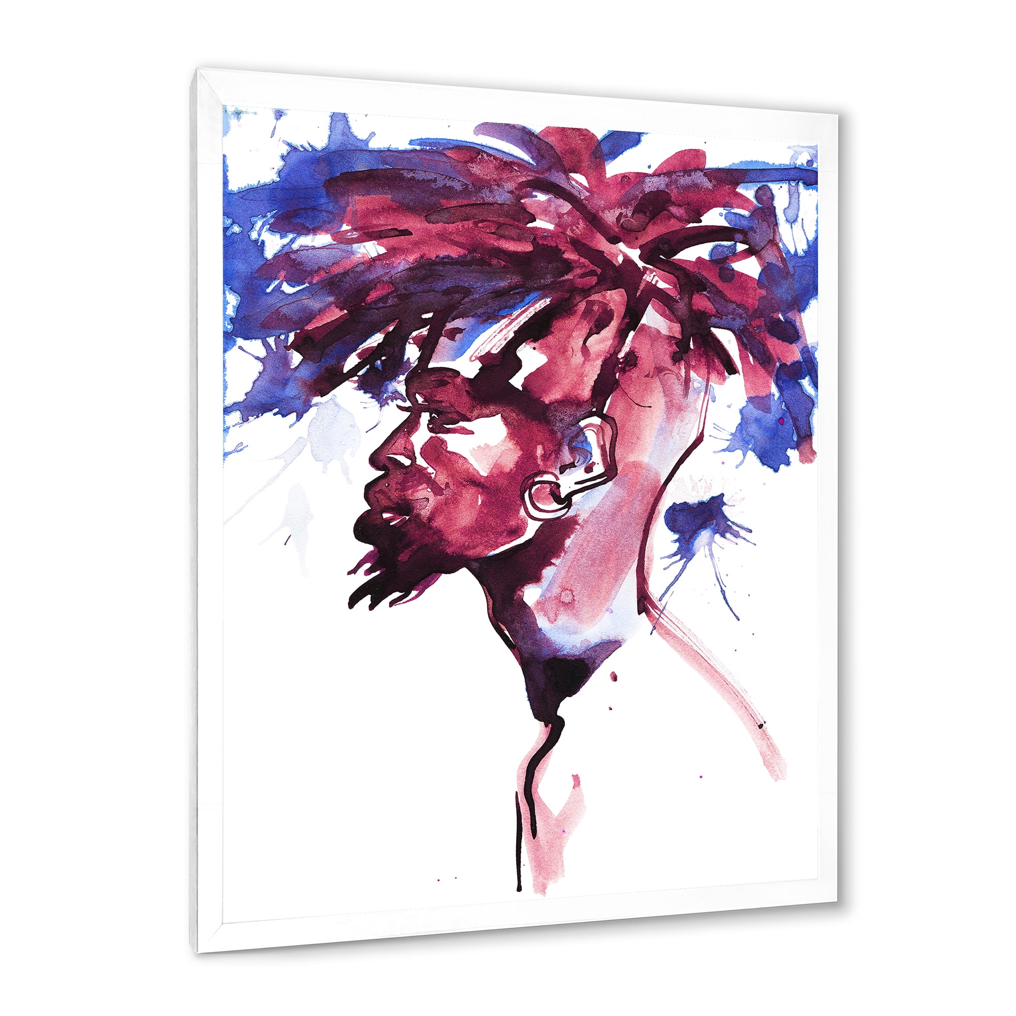 Designart 'Fashion Portrait of Handsome African Man' Modern Framed Art Print