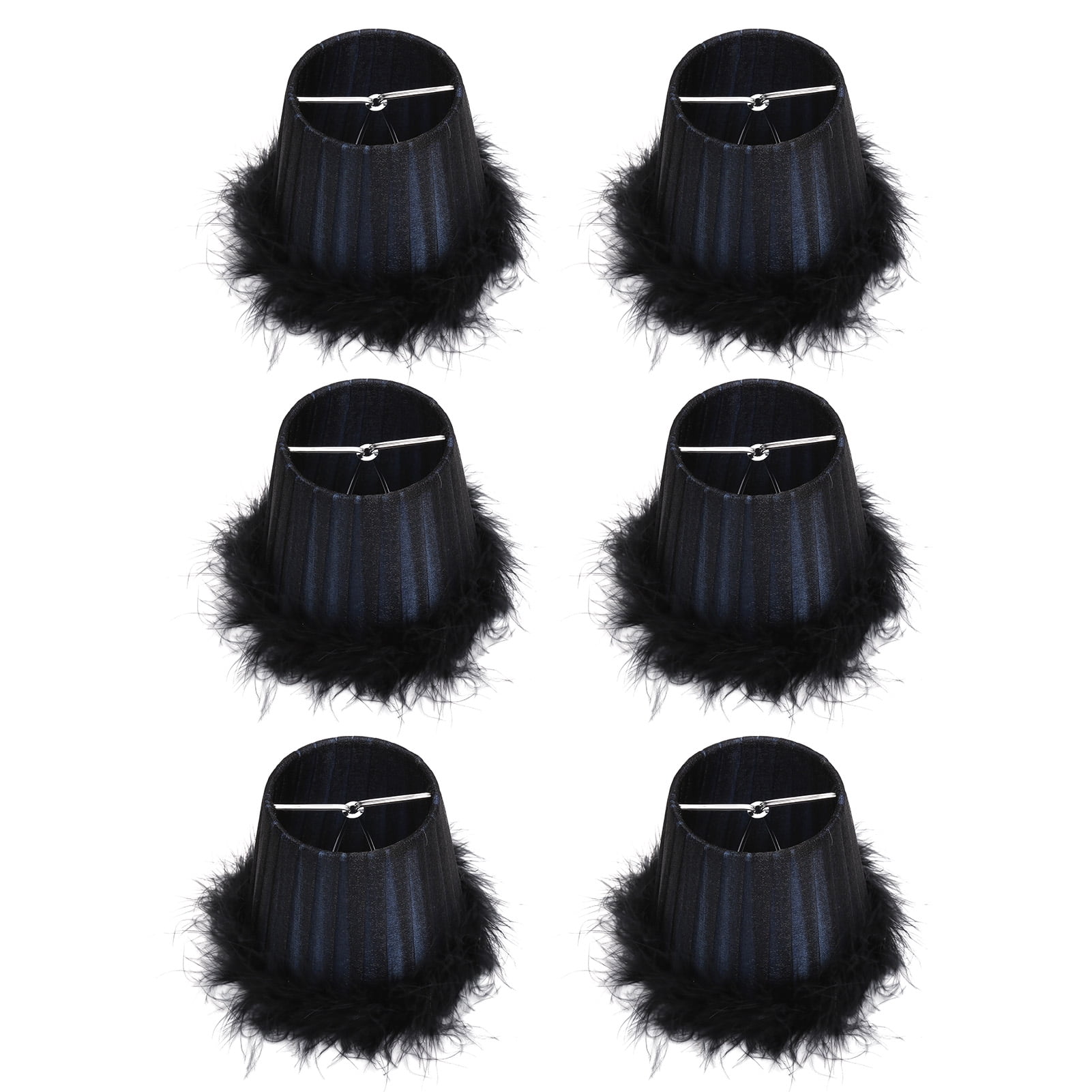 Lampshade, 6Pcs With Feather Wall Light Lampshade, For Halls Hotels