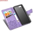 thumbnail image 3 of Funda Flip Teléfono iPhone 11 12 Mini Pro Max Cartera Fundas De Cuero Titular De La Tarjeta Mariposa Relieve Cubierta, 3 of 4