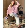 thumbnail image 3 of Wyeysyt Womens Cardigan Sweater Button Down Long Sleeve Chunky Soft Knit Sweater Fall Open Front Loose Casual Cardigan Coat, 3 of 8