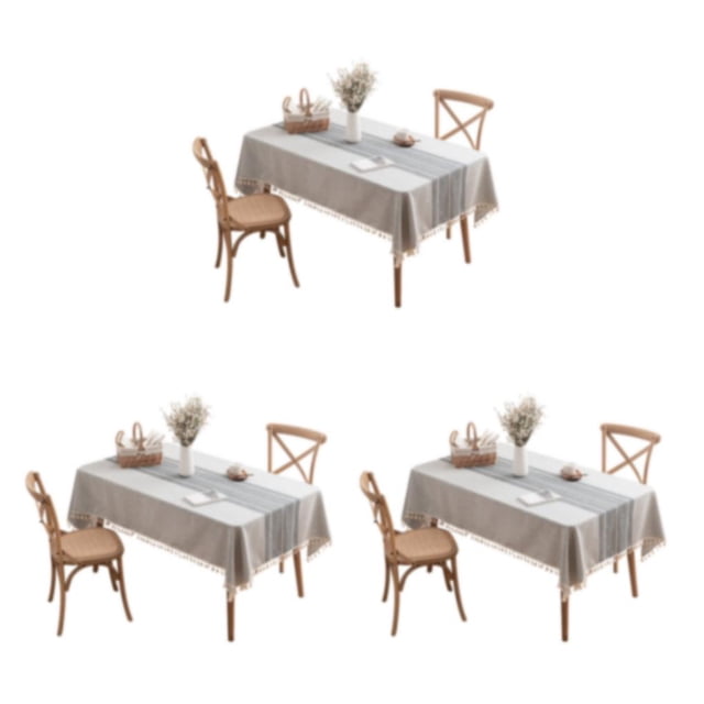 Advancent Cubierta de duradera y transpirable para decoración de bodas Fácil cuidado Poliéster de comedor Decoración Accesorios Manteles gris Type1 NO1
