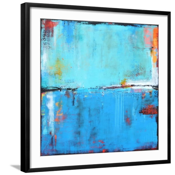 Art.com Matchbox Blues 5 Art Print by Erin Ashley, Black Frame Wall Art, 29" x 29"