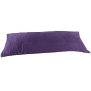 20"X54"DOUBLE SIDE ZIPPER Microsuede Body Cover Pillowcase Dark Purple Vivid Colors