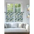 thumbnail image 4 of Blue Hydrangea Sheer Curtains 2 Panels Set Floral Country Farmhouse Watercolor Lihgt Filtering Rod Pocket Voile Drape, Semi Sheer Window Curtains for Bedroom Living Room, 52"x45", 4 of 5