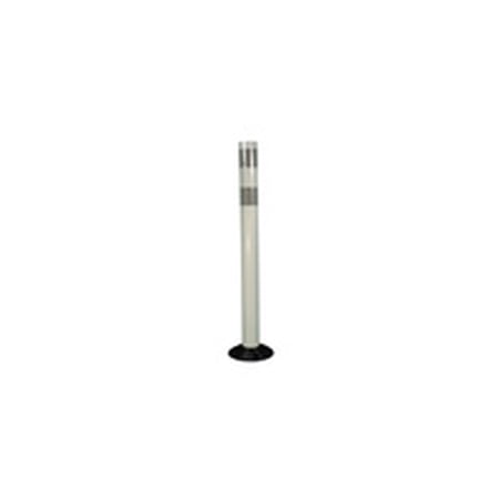 Cortina 04-736W 36" Tubular Delin White Post - (2)3" White High Intensity Prismatic Collars (5 Pack)