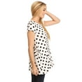 thumbnail image 3 of Women's Solid Casual Short Sleeve Loose Fit pockets Knit Tunic Top S-3XL, 3 of 4