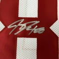 thumbnail image 2 of Framed Autographed/Signed Jeremy Shockey 35x39 New York White Football Jersey JSA COA, 2 of 2