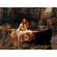 thumbnail image 2 of Waterhouse, John William 24x19 White Modern Wood Framed Museum Art Print Titled - The Lady of Shalott, 2 of 4