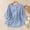 Blue, variant on SHITINN Womens Blouses Spring/ Women's Embroidered Round Neck Long Sleeve T Shirt Vintage Bohemian Loose Fit Flo Short Sleeve Blouses Summer Top Women