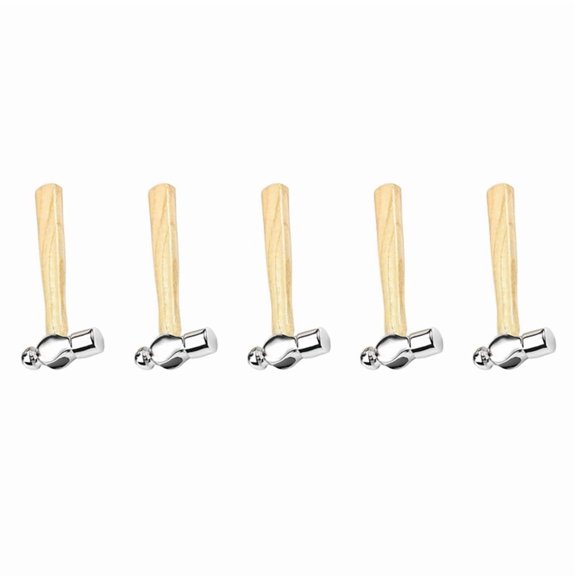 5X Wooden Handle Round Hammer Home Installation Small Hammer Walnut Hammer 0.25P Woodworking Hammer