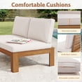thumbnail image 5 of JOIVI 4 Piece Outdoor Acacia Furniture Set, Patio Furniture Sectional Sofa Set with Adjustable Armrest and 2-in-1 Coffee Table for Backyard, Garden, Balcony, 5 of 8