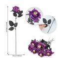 thumbnail image 3 of LINMOUA 10 PCS Artificial Flowers Black Roses, Fake Silk Flowers Long Stem Artificial Black Rose for Halloween Home Wedding Party Decorations (Purple), 3 of 3