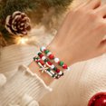 thumbnail image 3 of OAVQHLG3B Christmas Bracelets for Women, Snowflake Santa Claus Christmas Tree Festive Beaded Bracelets Stackable Stretch Friendship Bracelets, 3 of 5