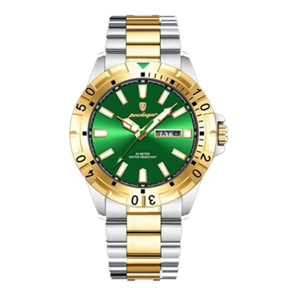 POEDAGAR Men Watches Waterproof Luminous Chronograph Quartz Luminous Date Stainless Steel Watch