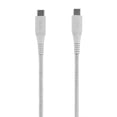 thumbnail image 2 of Onn 10ft USB-C to USB-C Braided Charging Cable, USB-IF Certified, White - Compatible with iPhone, Samsung, Pixel, iPad Pro, 2 of 8