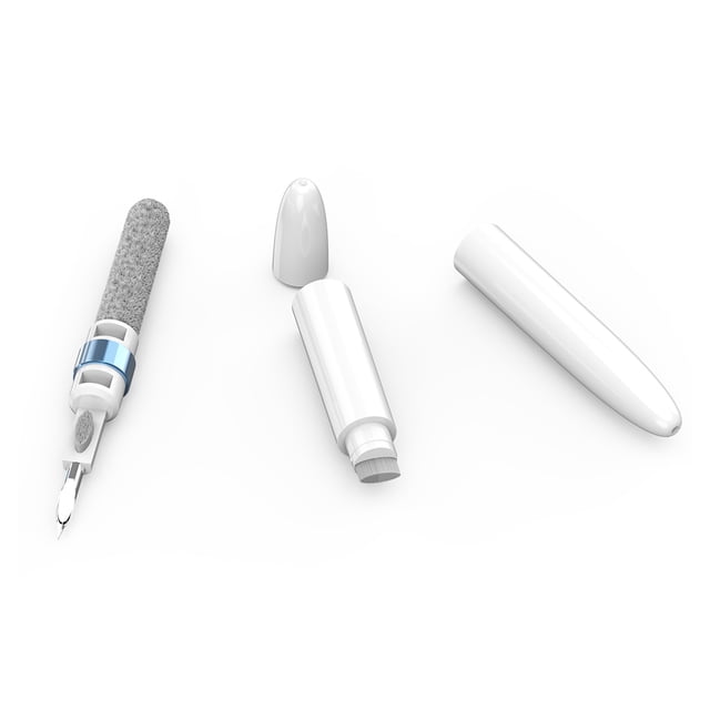 Transemion Earphone Cleaning Pen Multifunctional Bluetooth-compatible Headphone Mobile Phone Audio Port Soft Brush Headset Tool Blue 1Set
