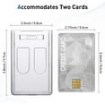 thumbnail image 2 of 20 Pieces Heavy Duty Badge Holders Rigid Hard Plastic ID Access Vertical Badge Holder Dual 2 Sided ID Badge Holder Transparent Plastic Credit Card Protector ID Card Case, 2 of 5