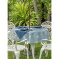 thumbnail image 4 of Outdoor Tablecloth with Umbrella Hole Zipper Blue Butterfly Botanical Round Tablecloth 60" Waterproof Outside Table Cloth Summer Plants Line Art Patio Table Cover Tablecloths for Picnic Party, 4 of 8