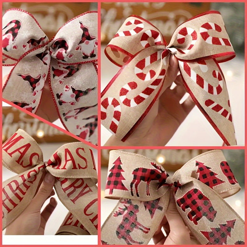 Christmas DIY Fabric Set – 4 Festive Patterned Cloth Pieces for Holiday Crafts & Decorations