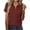 Wine, variant on Womens Short Sleeve Shirts V-Neck Collared Button Down Shirt Tops with Pocket
