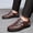 Dark Brown, variant on Genuine Hollow-Out Men's Casual Sandals