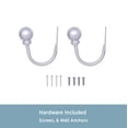 thumbnail image 4 of Kenney Chelsea Ball End Curtain Holdback Set, Satin Nickel, Set of 2, 4 of 4