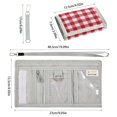 thumbnail image 3 of JIALIOU Nylon Trifold Card Wallet with ID Window Zipper Pocket for Men Women Teen Red and White Checkered, 3 of 7