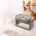 thumbnail image 1 of Cuencos elevados para perros Yinane con soporte y 2 Cuencos de acero inoxidable dispensador de alimentos cuenco para alimentación de mascotas, 1 of 8
