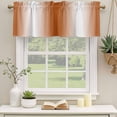 thumbnail image 3 of Orange White Ombre Valances for Windows, Decorative Rod Pocket Window Valance Curtains, Farmhouse Country Minimalist Art Short Curtain Drapes for Kitchen/Bathroom/Living Room, 2 Panels, 42" W x 18" L, 3 of 8
