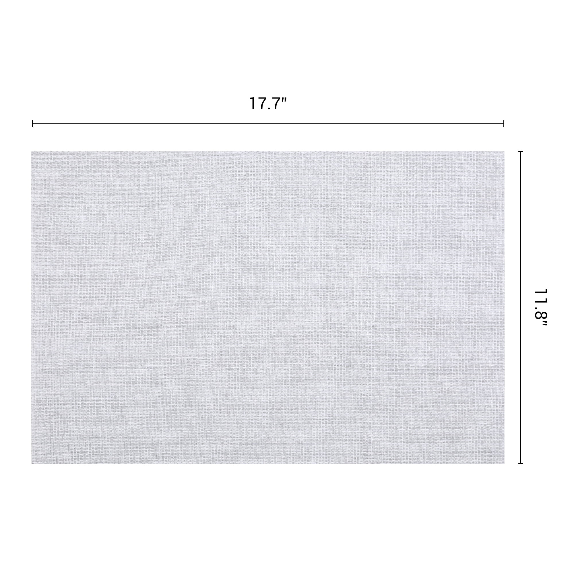 Unique Bargains 6 Pack Rectangle Plastic Washable Table Mats Light Gray 17.7x11.8inch