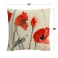 thumbnail image 2 of Red Poppy Light' Floral Abstract By Sheila Golden 16 X 16 Decorative Throw Pillow, 2 of 4