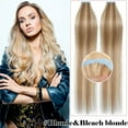 thumbnail image 3 of SEGO 40 Pcs Tape in Hair Extensions 100% Real Remy Human Hair Double Side Skin Tape Straight Silky Hair Clearance Black/Blonde/Red, 3 of 9