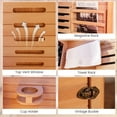 thumbnail image 6 of Costway 1 Person Far Infrared Wooden Sauna Room with Bluetooth Speakers, 9 Carbon Heaters, 6 of 6