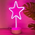 thumbnail image 2 of AIR-Star Neon Sign Neon Star Light LED Star Lights, USB/Battery Operated Neon Sign with Base Stand Star Table Lamp, Light up Star Pink Christmas Decor for Room Bedroom Classroom Desk Shelf, 2 of 4