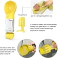 thumbnail image 4 of 300ml Gourde pour Chien,3 en 1 Portable Bouteille d'eau pour Chien avec Pelle à Merde et Sac à Ordures,Animaux Boire Bouteille pour Voyage,Marche (Jaune), 4 of 5