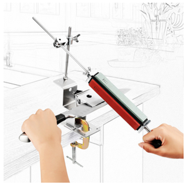 2020 Iron Steel Knife Sharpener Professional Knife Sharpener fixed angle with 4 stones