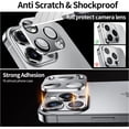 thumbnail image 2 of for iPhone 14 Pro/iPhone 14 Pro Max Camera Lens Protector,Matte Alloy Metal Glass Camera Screen Protector Scratch Resistant Cover Accessories 2022, Silver, 2 of 5