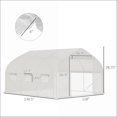 thumbnail image 2 of Greenhouses 11.5'x10'x6.5' Walk-in for Backyard Gardening, invernadero, Zippered Door Mesh Windows | off-white | galvanized steel, 2 of 6