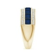 thumbnail image 4 of Angara Natural 1.71 Ct. Blue Sapphire with Diamond Non Eternity Ring in 14K Yellow Gold for Women (Ring Size: 3), 4 of 10