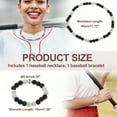thumbnail image 2 of Conjunto de Collar y Pulsera de Béisbol Uxcell, Collar de 18" y Pulsera de 7.5" (Negro Blanco, Paquete de 2), 2 of 6