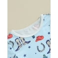 thumbnail image 6 of FEORJGP Kids Boy Summer Clothes Toddler Baby Short Sleeve T-Shirt Round Neck Shirt Cactus Hat Pattern Tops with Elastic Waist Shorts Little Boys 2Pcs Casual Daily Outfit, 6 of 9
