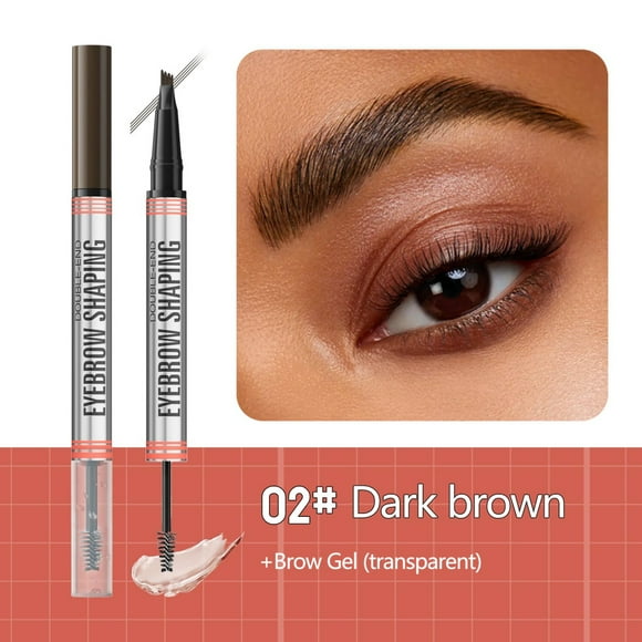 Lápices de cejas para mujer, Lápiz de cejas, Maquillaje Lápiz de cejas 2 en 1 Lápiz de cejas con gel