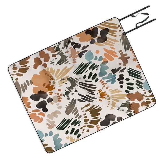 Society6 Marta Barragan Camarasa Modern Abstract Of Brush Stroke Picnic Blanket