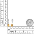 thumbnail image 6 of Gem Stone King 925 Silver and 10K Yellow Gold Yellow Citrine Dangle Earrings for Women | 1.74 Cttw | Gemstone November Birthstone | Emerald Cut 7X5MM, 6 of 6