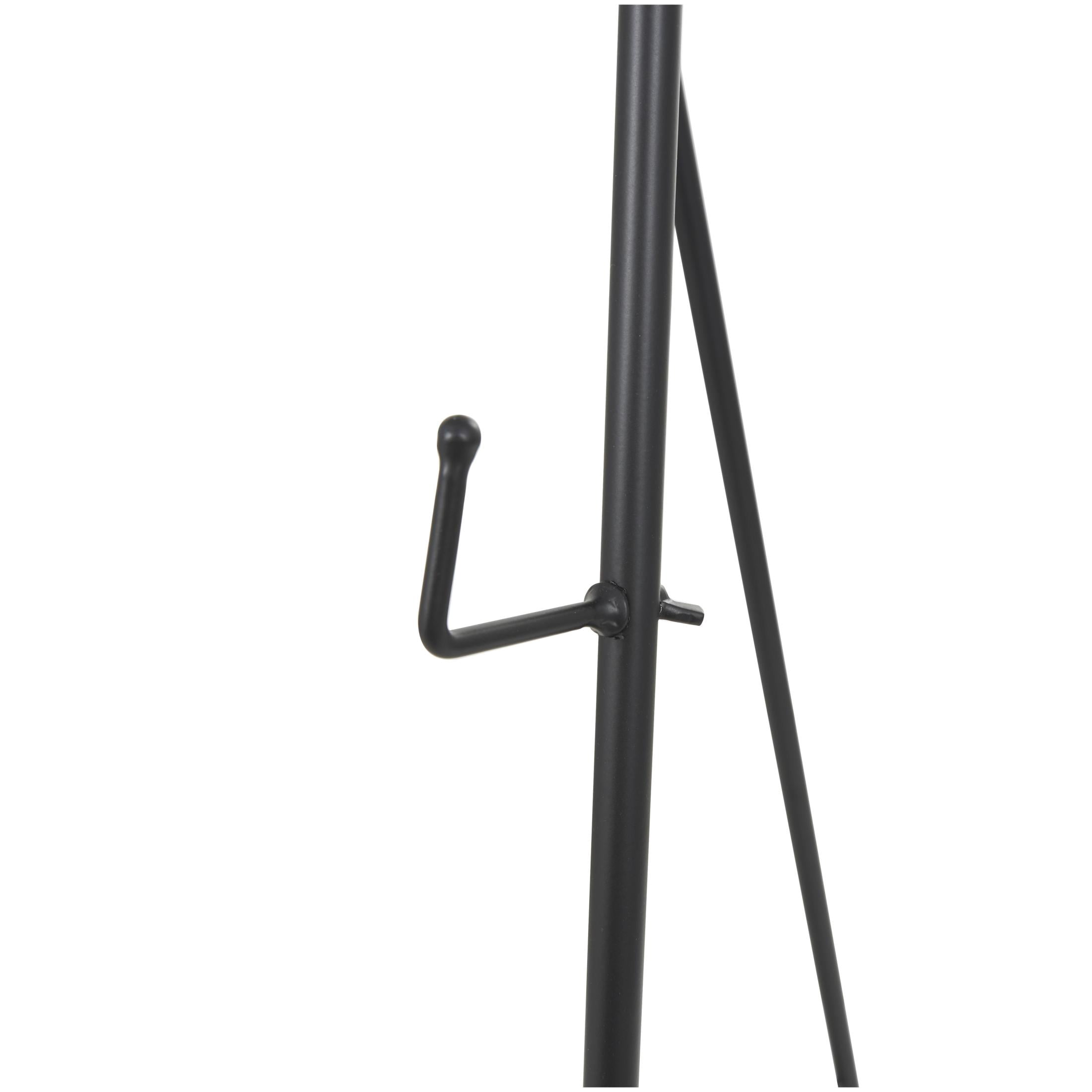 DecMode 21" x 63" Black Metal Tall Adjustable Floor 3 Level Scroll Easel, 1-Piece